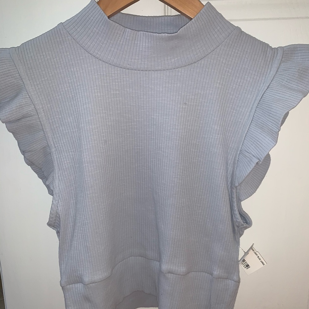 NWT Storia baby blue ribbed tank top💙